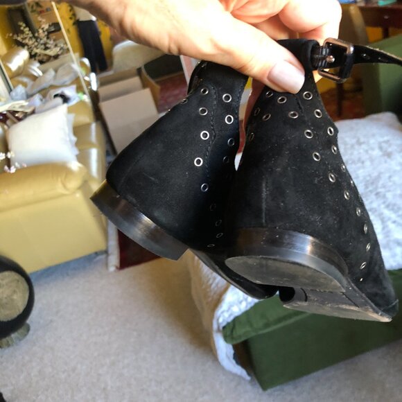 FRYE Women's Sienna Grommet Ankle Ballet Flats, 8.5 - Picture 3 of 6